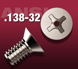 6-32 Vented Phillips Flat Head Screws