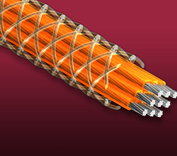 9-Way Round Multiconductor Cable Close up of 9-way round cable