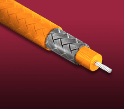 In-Vacuum Coaxial Cable Close up of insulated coaxial cable