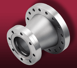 Conical reducer fittings on CF flanges