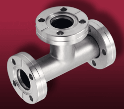 Tee fittings on CF flanges CF