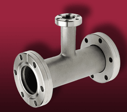 Reducer tee fittings on CF flanges