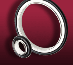 Two centering rings for ISO flanges in different styles