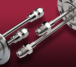  One dual Swagelok and one dual VCR vacuum fluid feedthrough