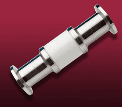 Ceramic vacuum break on two ISO flanges