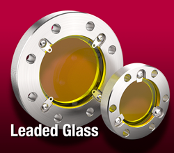 Leaded Glass Viewports Lead glass viewport shield on CF flange