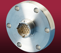 Mil-C-26482 Feedthroughs and Components Mil-C-26482 feedthrough on CF flange