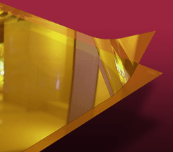 PEEK film and PEEK sheets Close up of PEEK (polyether ether ketone) film sheet