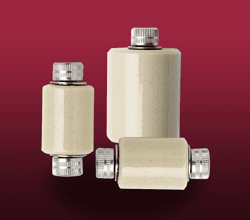 Three electrical ceramic standoffs