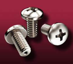 Three vented Phillips pan head screws
