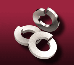 Three vented split lock washers