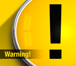 Viewport Safety Information Large black exclamation point on a yellow background