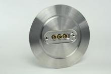 3-Coax Feedthrough on a KF50 Flange