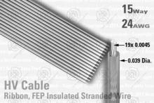 15-way, extruded FEP clear ribbon cable
