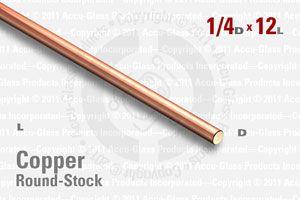 OFE Copper Rod - 0.250" OD, 12" Long