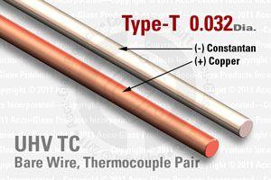 0.032" Type-T bare thermocouple wires