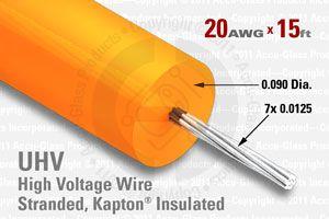 20 AWG, Stranded - Kapton Insulated High Voltage Wire