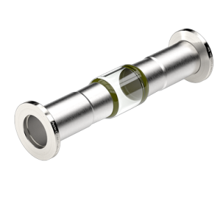 0.75 Diameter, Open Glass Tube / Dual ISO NW16 KF Flange / Non-Magnetic