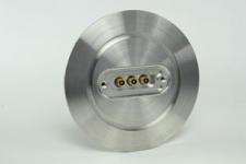 3-Coax Feedthrough on a KF50 Flange